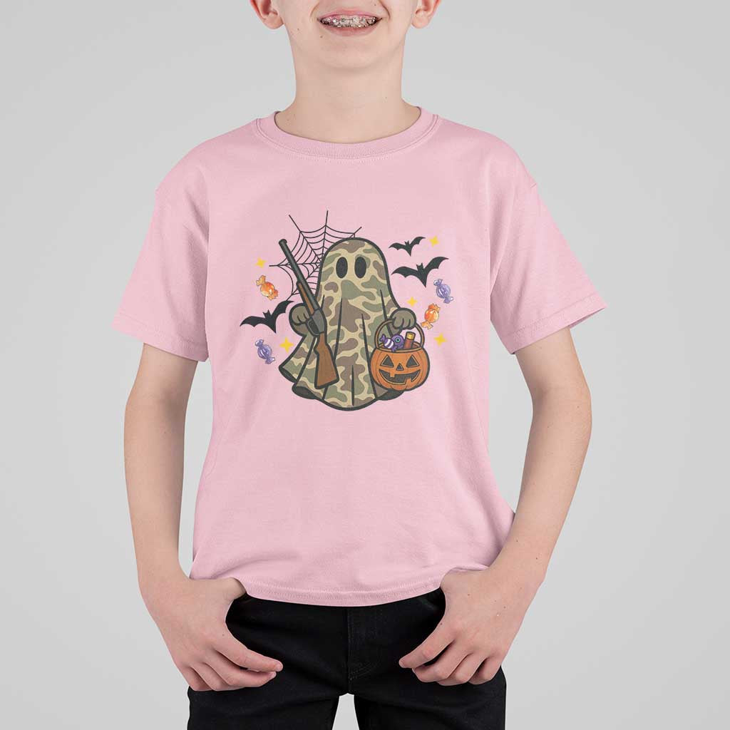Funny Camo Hunter Halloween Ghost Costume T Shirt For Kid - Wonder Print Shop