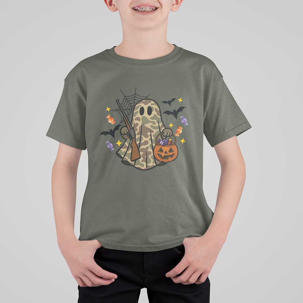 Funny Camo Hunter Halloween Ghost Costume T Shirt For Kid - Wonder Print Shop