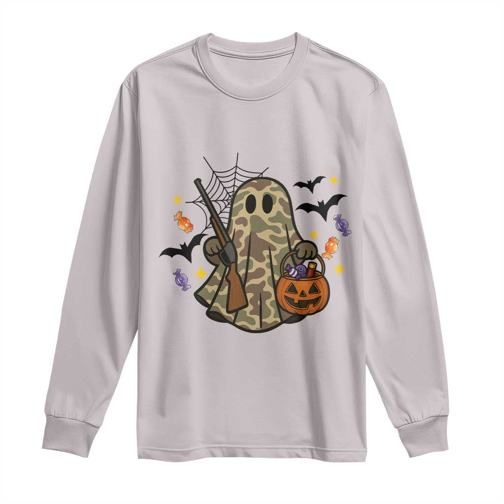 Funny Camo Hunter Halloween Ghost Costume Long Sleeve Shirt - Wonder Print Shop