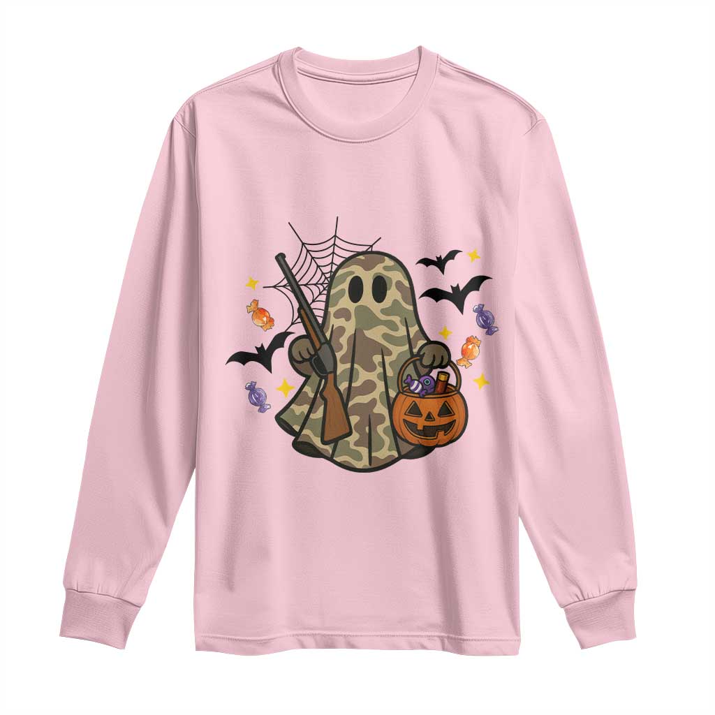Funny Camo Hunter Halloween Ghost Costume Long Sleeve Shirt - Wonder Print Shop