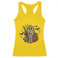 Funny Camo Hunter Halloween Ghost Costume Racerback Tank Top - Wonder Print Shop