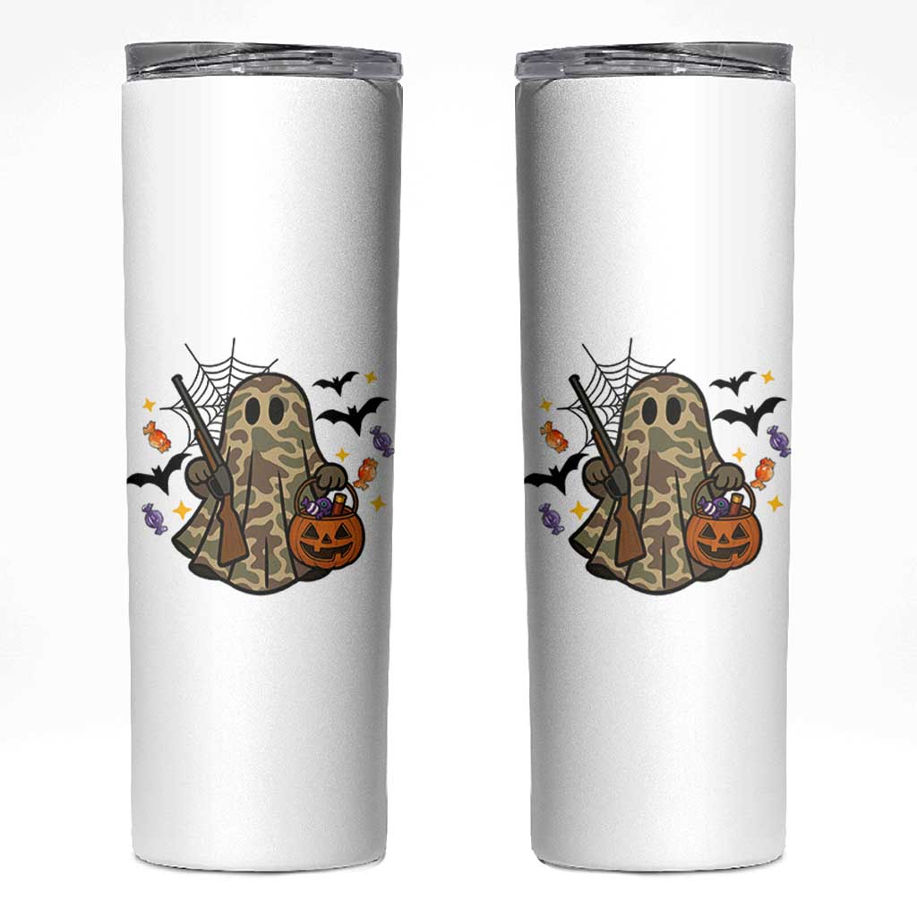 Funny Camo Hunter Halloween Ghost Costume Skinny Tumbler