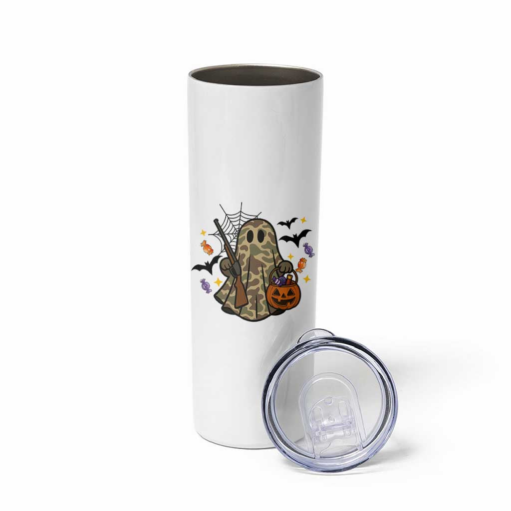 Funny Camo Hunter Halloween Ghost Costume Skinny Tumbler