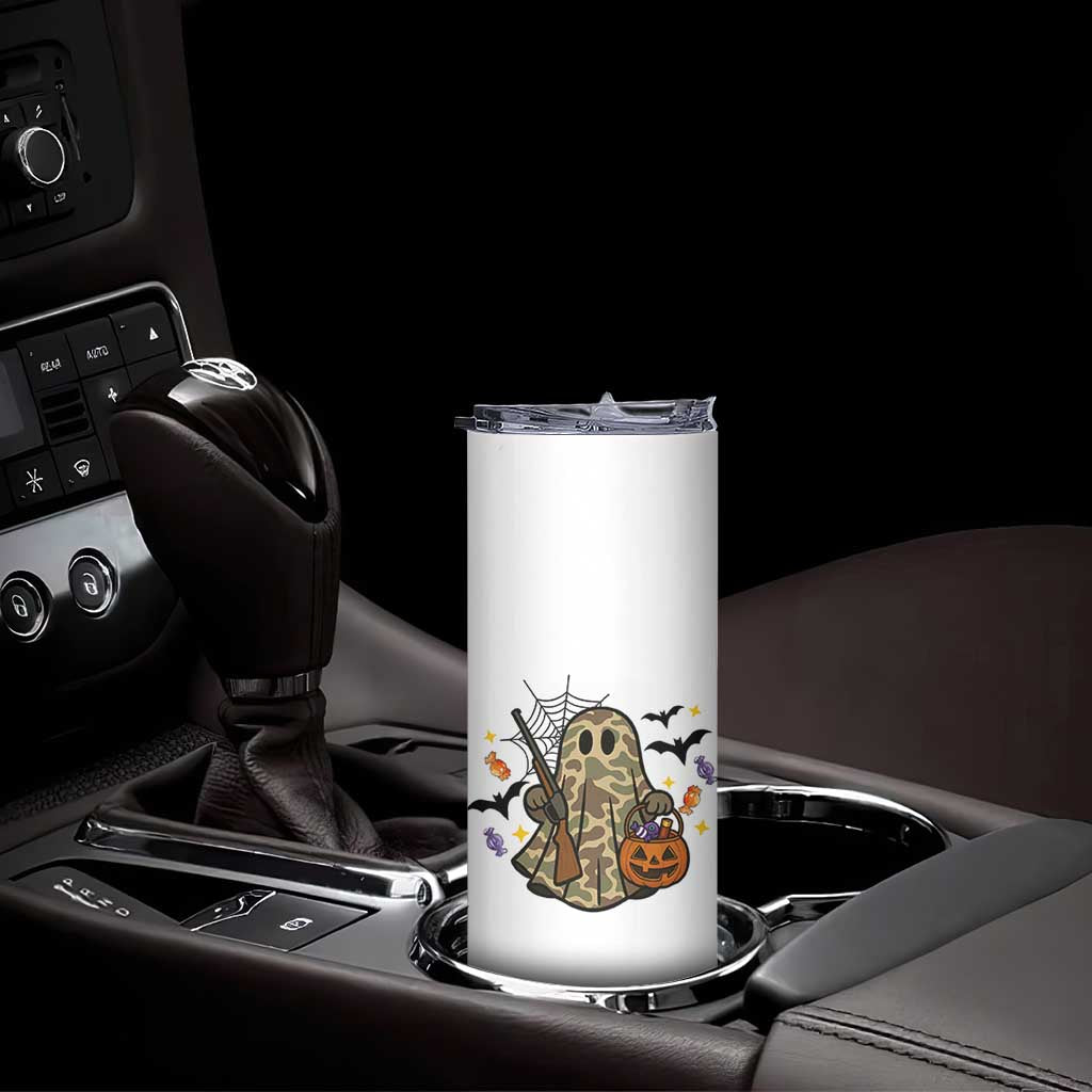 Funny Camo Hunter Halloween Ghost Costume Skinny Tumbler