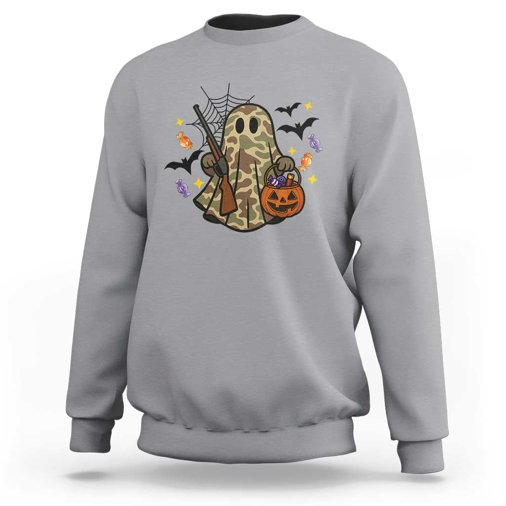 Funny Camo Hunter Halloween Ghost Costume Sweatshirt - Wonder Print Shop