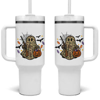 Funny Camo Hunter Halloween Ghost Costume Tumbler With Handle