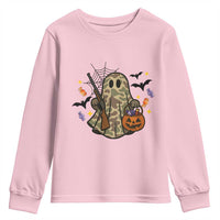 Funny Camo Hunter Halloween Ghost Costume Youth Sweatshirt - Wonder Print Shop