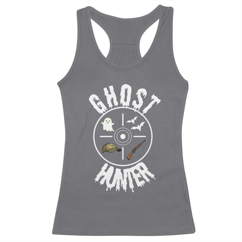 Funny Halloween Ghost Hunter Racerback Tank Top Trick Or Treat Costume - Wonder Print Shop