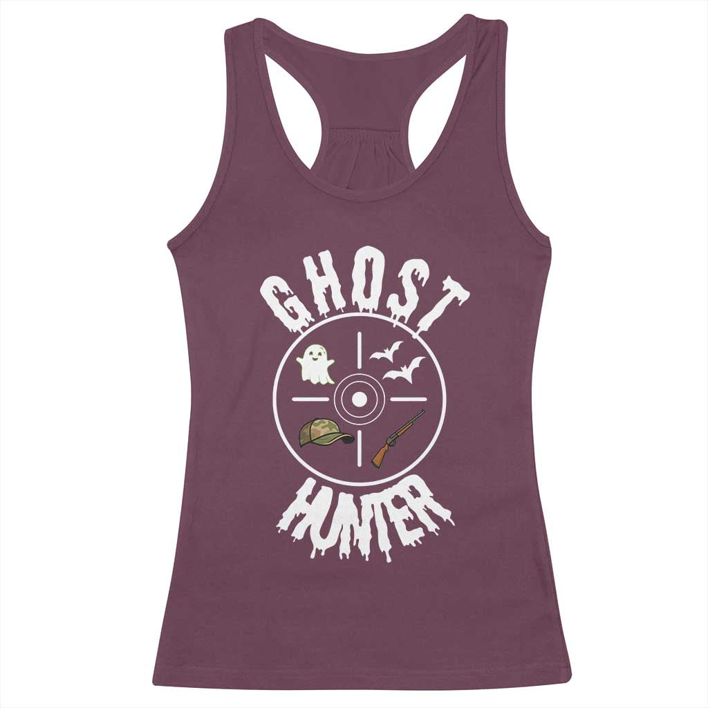 Funny Halloween Ghost Hunter Racerback Tank Top Trick Or Treat Costume - Wonder Print Shop