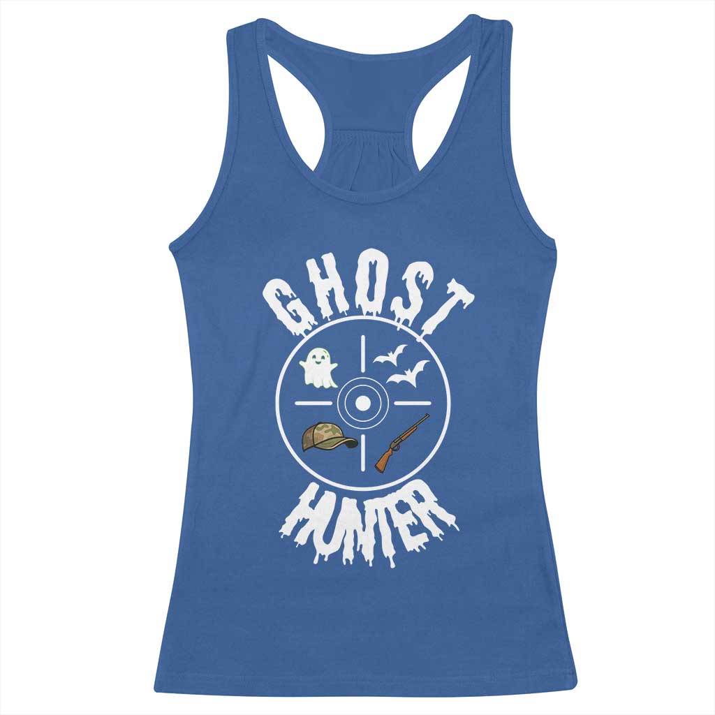 Funny Halloween Ghost Hunter Racerback Tank Top Trick Or Treat Costume - Wonder Print Shop