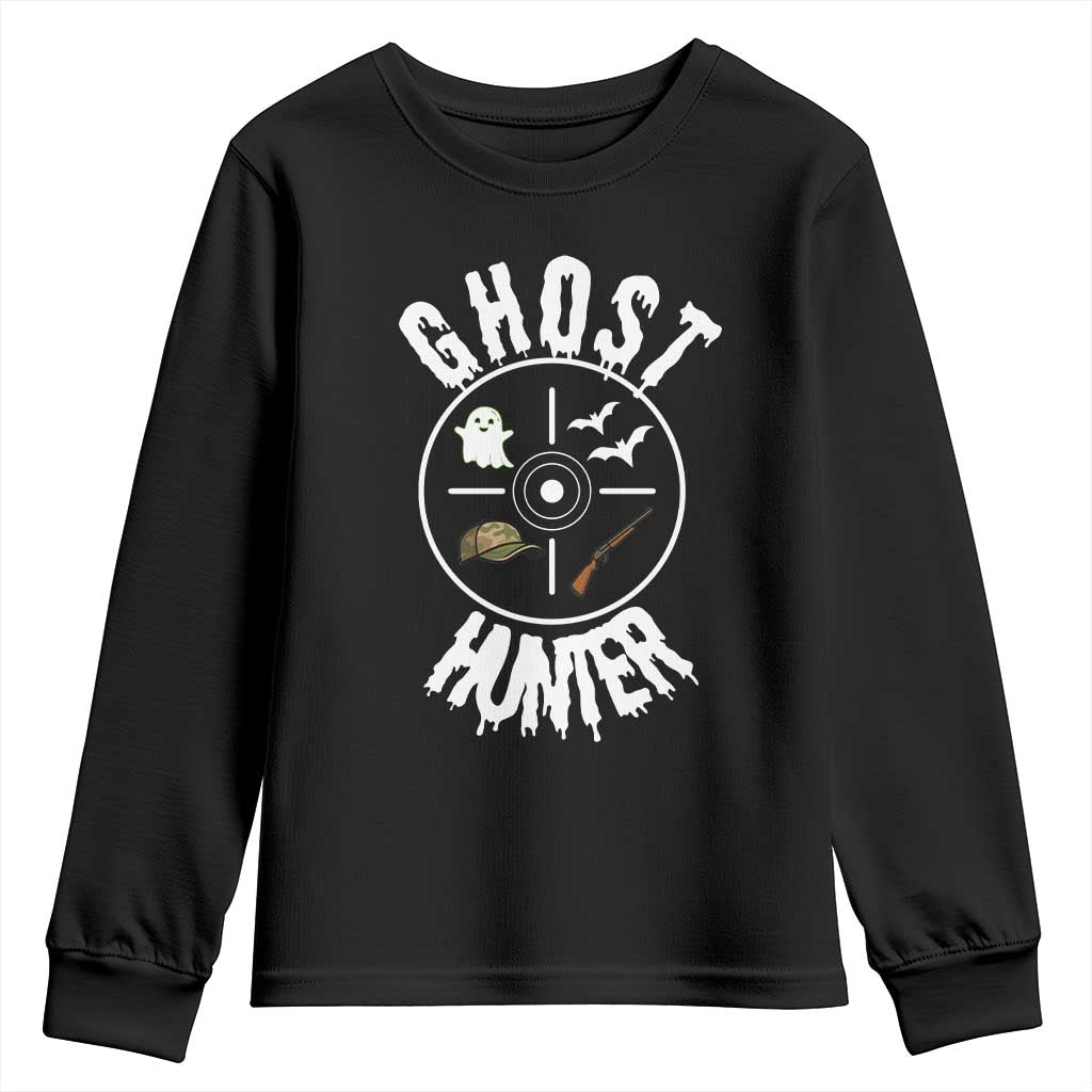 Funny Halloween Ghost Hunter Youth Sweatshirt Trick Or Treat Costume - Wonder Print Shop