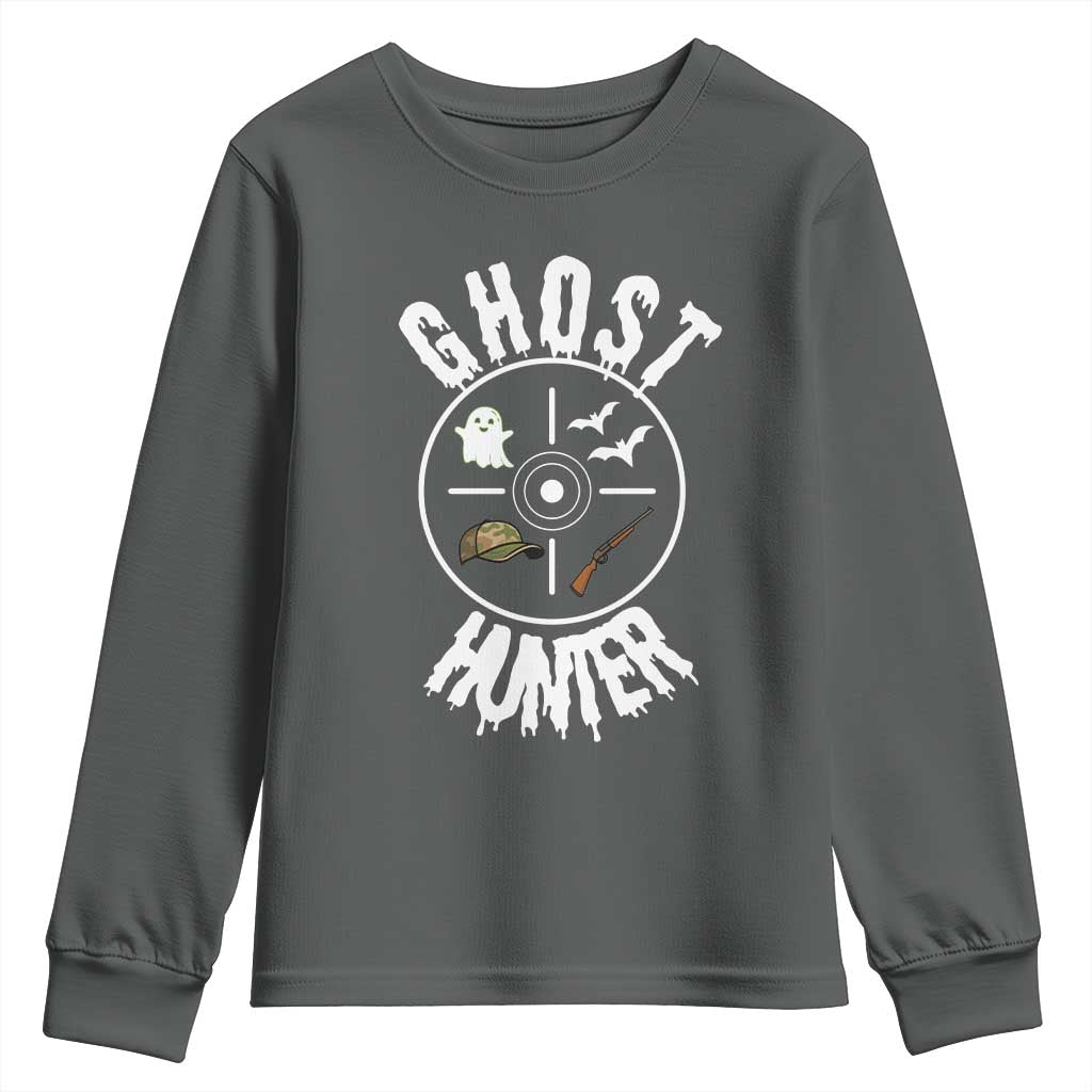 Funny Halloween Ghost Hunter Youth Sweatshirt Trick Or Treat Costume - Wonder Print Shop