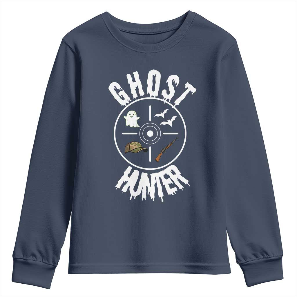 Funny Halloween Ghost Hunter Youth Sweatshirt Trick Or Treat Costume - Wonder Print Shop