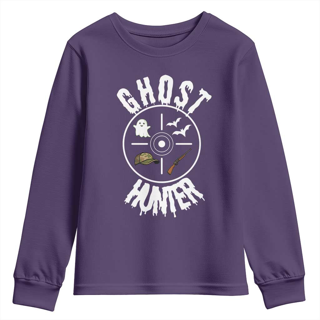 Funny Halloween Ghost Hunter Youth Sweatshirt Trick Or Treat Costume - Wonder Print Shop