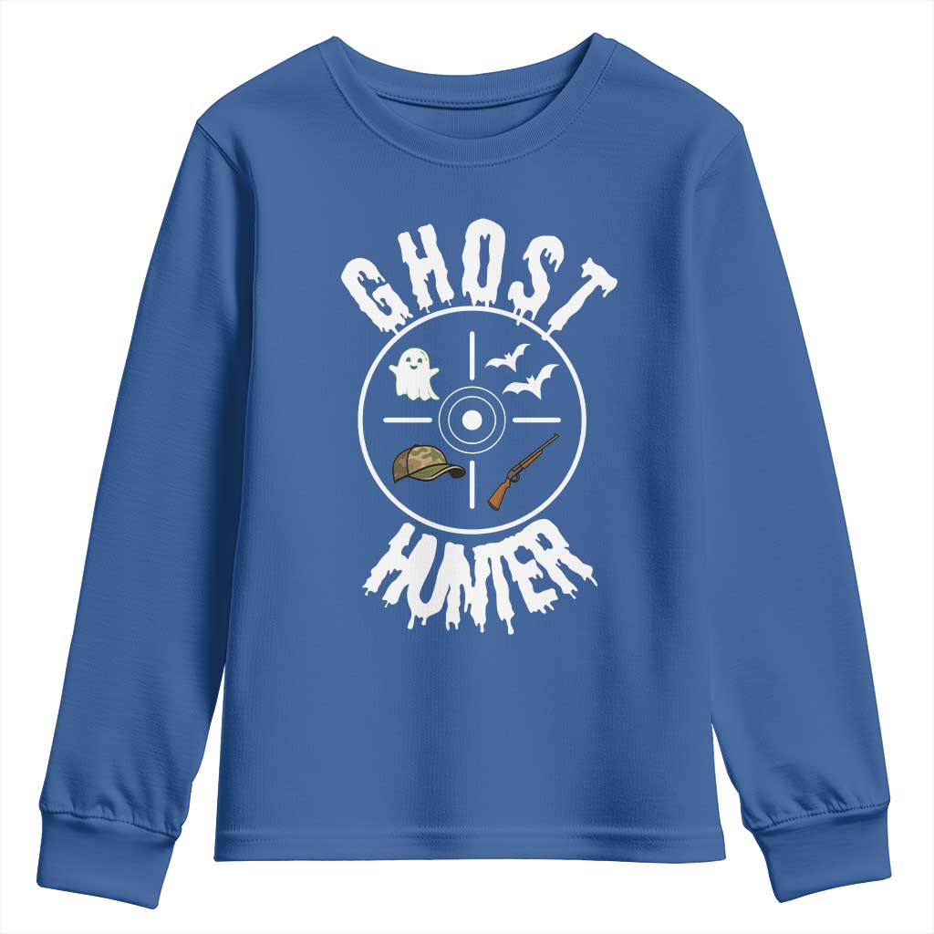 Funny Halloween Ghost Hunter Youth Sweatshirt Trick Or Treat Costume - Wonder Print Shop