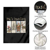 Santa Funny Christmas Hunter Look Garden Flag He Is Hunting - Wonder Print Shop