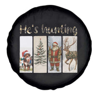 Santa Funny Christmas Hunter Look Spare Tire Cover He Is Hunting - Wonder Print Shop