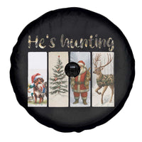 Santa Funny Christmas Hunter Look Spare Tire Cover He Is Hunting - Wonder Print Shop