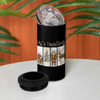 Santa Funny Christmas Hunter Look 4 in 1 Can Cooler Tumbler He Is Hunting