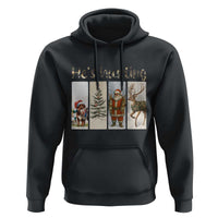 Santa Funny Christmas Hunter Look Hoodie He Is Hunting - Wonder Print Shop