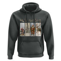Santa Funny Christmas Hunter Look Hoodie He Is Hunting - Wonder Print Shop