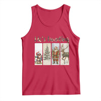 Santa Funny Christmas Hunter Look Tank Top He Is Hunting - Wonder Print Shop