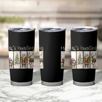 Santa Funny Christmas Hunter Look Tumbler Cup He Is Hunting