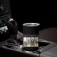 Santa Funny Christmas Hunter Look Tumbler Cup He Is Hunting