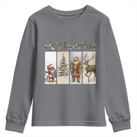 Santa Funny Christmas Hunter Look Youth Sweatshirt He Is Hunting - Wonder Print Shop
