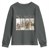 Santa Funny Christmas Hunter Look Youth Sweatshirt He Is Hunting - Wonder Print Shop