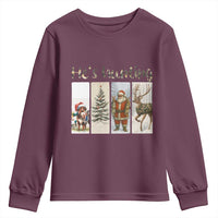 Santa Funny Christmas Hunter Look Youth Sweatshirt He Is Hunting - Wonder Print Shop