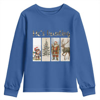Santa Funny Christmas Hunter Look Youth Sweatshirt He Is Hunting - Wonder Print Shop