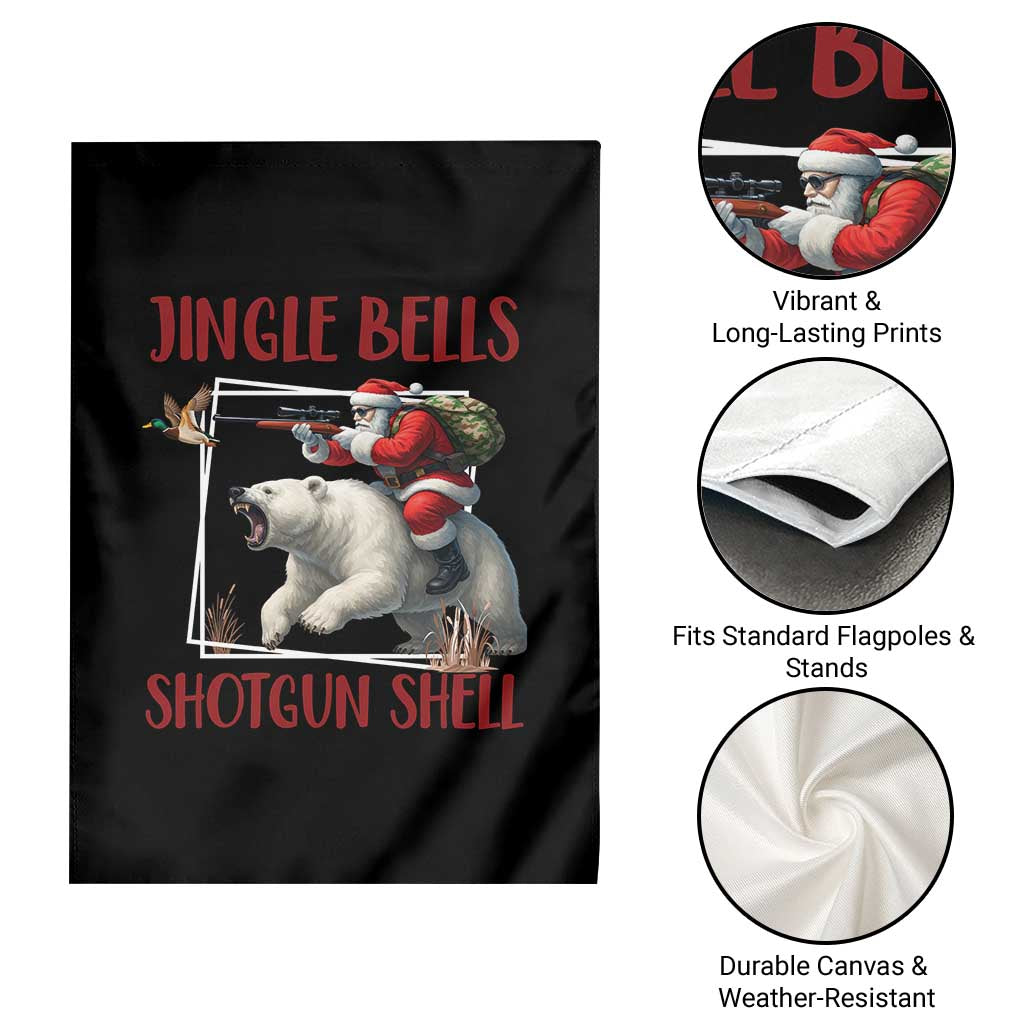 Funny Christmas Hunting Garden Flag Jingle Bells Shotgun Shells - Wonder Print Shop