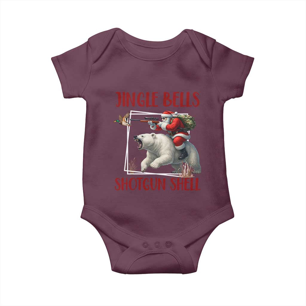 Funny Christmas Hunting Baby Onesie Jingle Bells Shotgun Shells - Wonder Print Shop