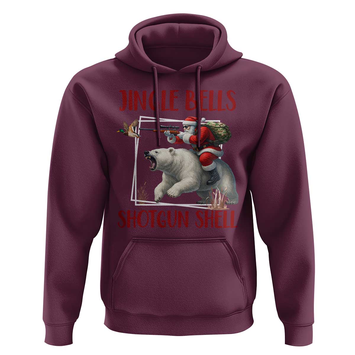 Funny Christmas Hunting Hoodie Jingle Bells Shotgun Shells - Wonder Print Shop