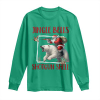 Funny Christmas Hunting Long Sleeve Shirt Jingle Bells Shotgun Shells - Wonder Print Shop