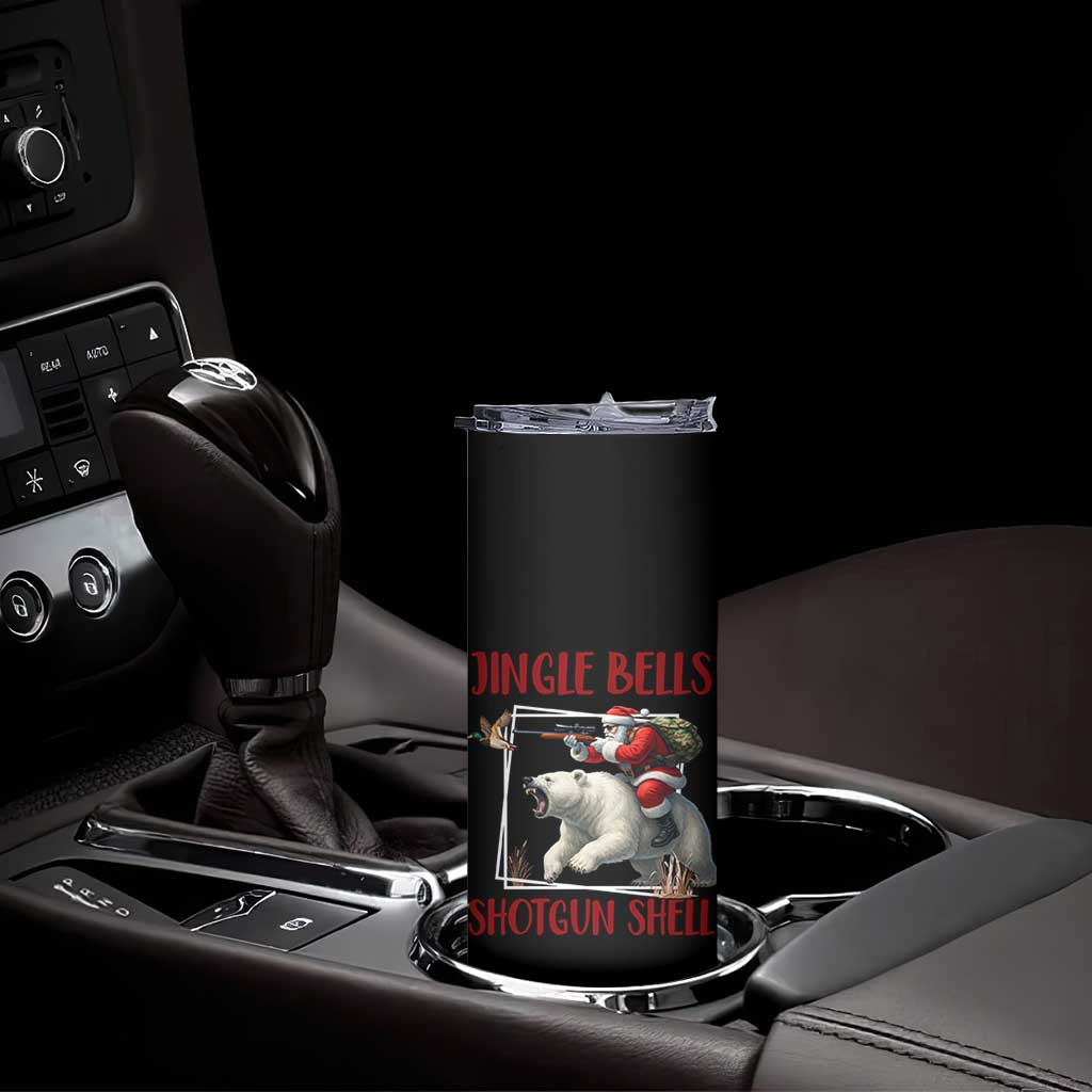 Funny Christmas Hunting Skinny Tumbler Jingle Bells Shotgun Shells