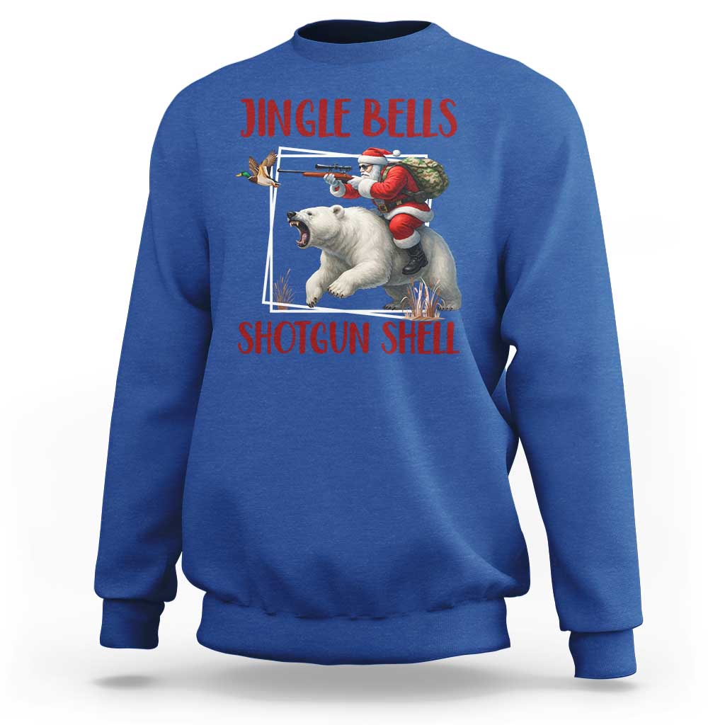 Funny Christmas Hunting Sweatshirt Jingle Bells Shotgun Shells - Wonder Print Shop
