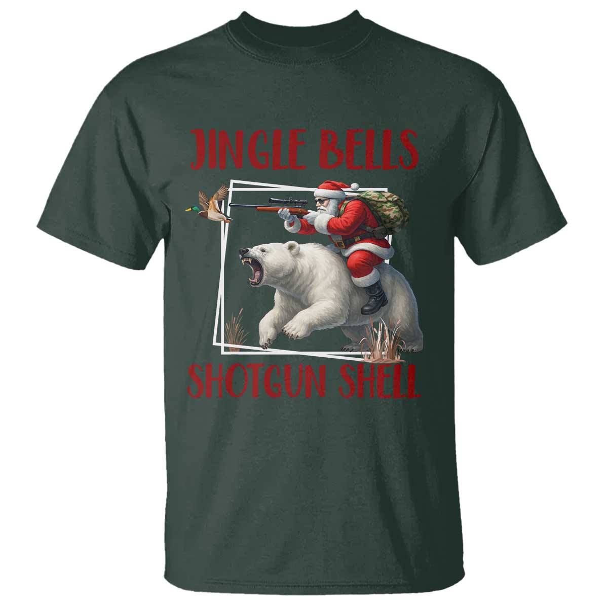 Funny Christmas Hunting T Shirt Jingle Bells Shotgun Shells - Wonder Print Shop