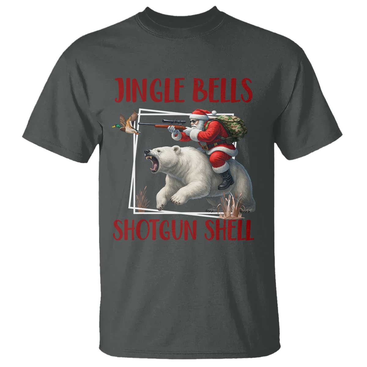 Funny Christmas Hunting T Shirt Jingle Bells Shotgun Shells - Wonder Print Shop