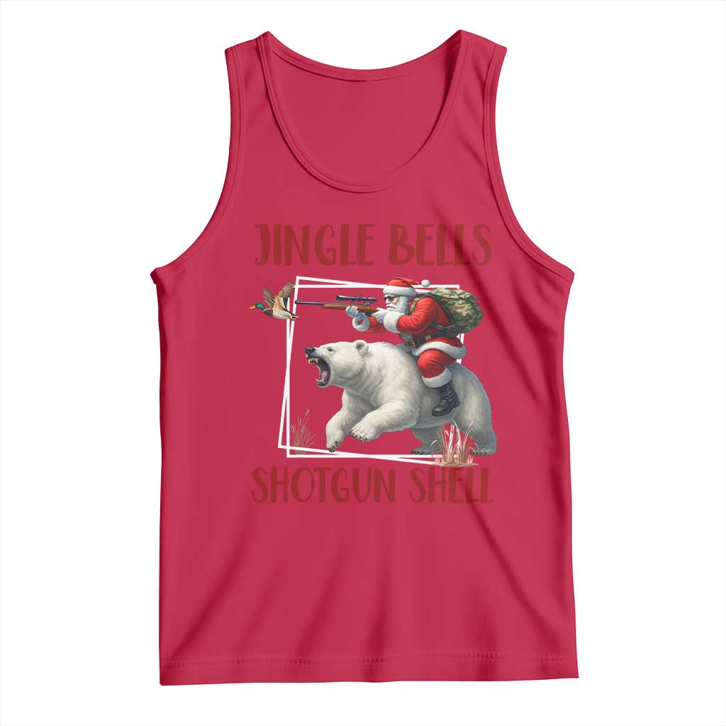 Funny Christmas Hunting Tank Top Jingle Bells Shotgun Shells - Wonder Print Shop