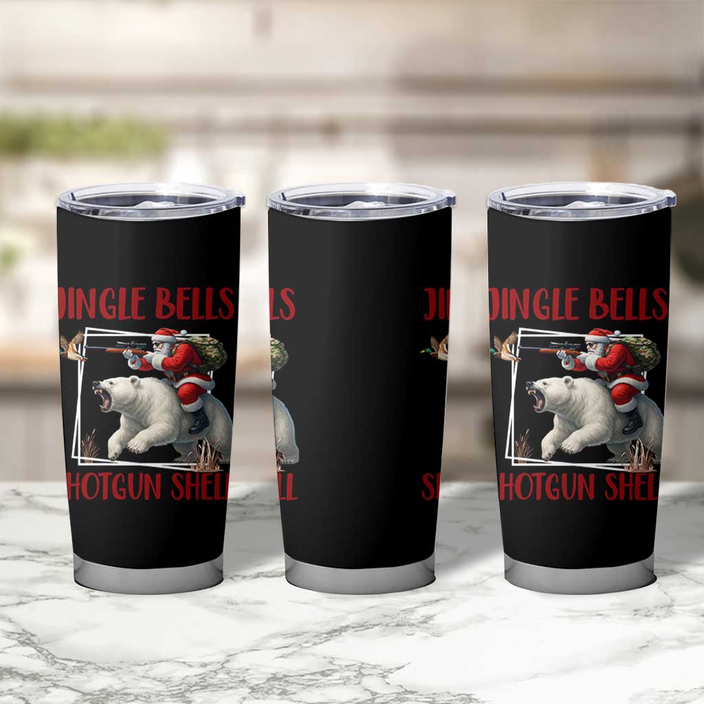 Funny Christmas Hunting Tumbler Cup Jingle Bells Shotgun Shells