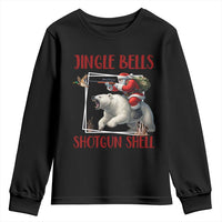 Funny Christmas Hunting Youth Sweatshirt Jingle Bells Shotgun Shells - Wonder Print Shop