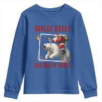 Funny Christmas Hunting Youth Sweatshirt Jingle Bells Shotgun Shells - Wonder Print Shop