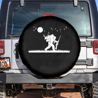 Sasquatch Hunter With Rifle Spare Tire Cover Funny Bigfoot Outdoor Design - Wonder Print Shop