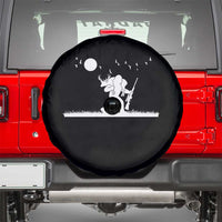 Sasquatch Hunter With Rifle Spare Tire Cover Funny Bigfoot Outdoor Design - Wonder Print Shop