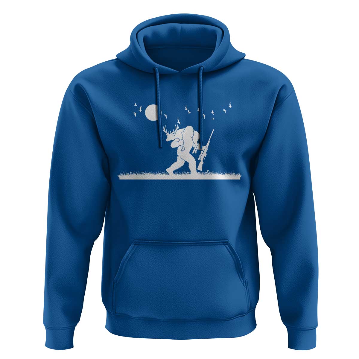 Sasquatch Hunter With Rifle Hoodie Funny Bigfoot Outdoor Design - Wonder Print Shop