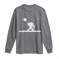 Sasquatch Hunter With Rifle Long Sleeve Shirt Funny Bigfoot Outdoor Design - Wonder Print Shop