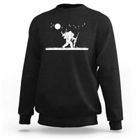 Sasquatch Hunter With Rifle Sweatshirt Funny Bigfoot Outdoor Design - Wonder Print Shop