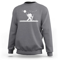 Sasquatch Hunter With Rifle Sweatshirt Funny Bigfoot Outdoor Design - Wonder Print Shop